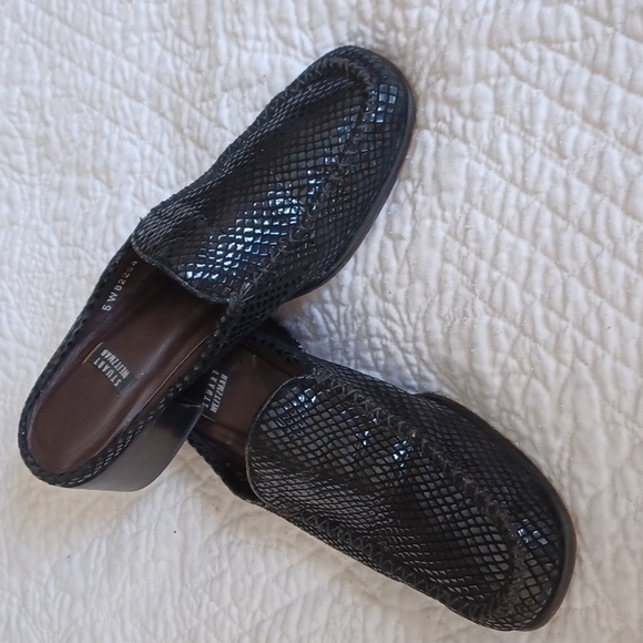 Stuart Weitzman black python print mule. - Picture 7 of 7